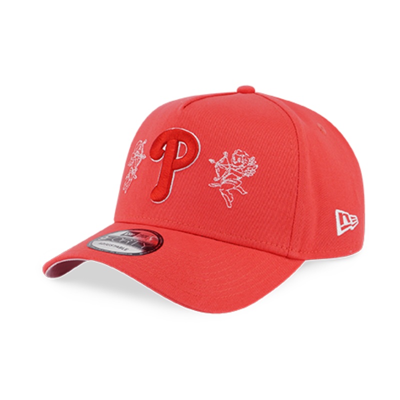 PHILADELPHIA PHILLIES MY VALENTINES – ANGELS PINK UNDERVISOR LAVA RED 9FORTY AF CAP