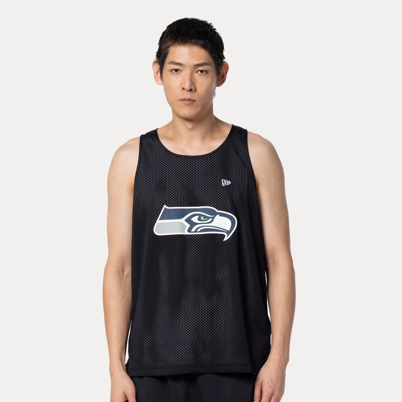 SEATTLE SEAHAWKS NFL PRO BOWL BLACK AND WHITE REVERSIBLE TANK