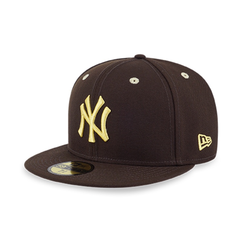 59FIFTY PACK – EASTER NEW YORK YANKEES COOPERSTOWN SOFT YELLOW UNDERVISOR WALNUT 59FIFTY CAP