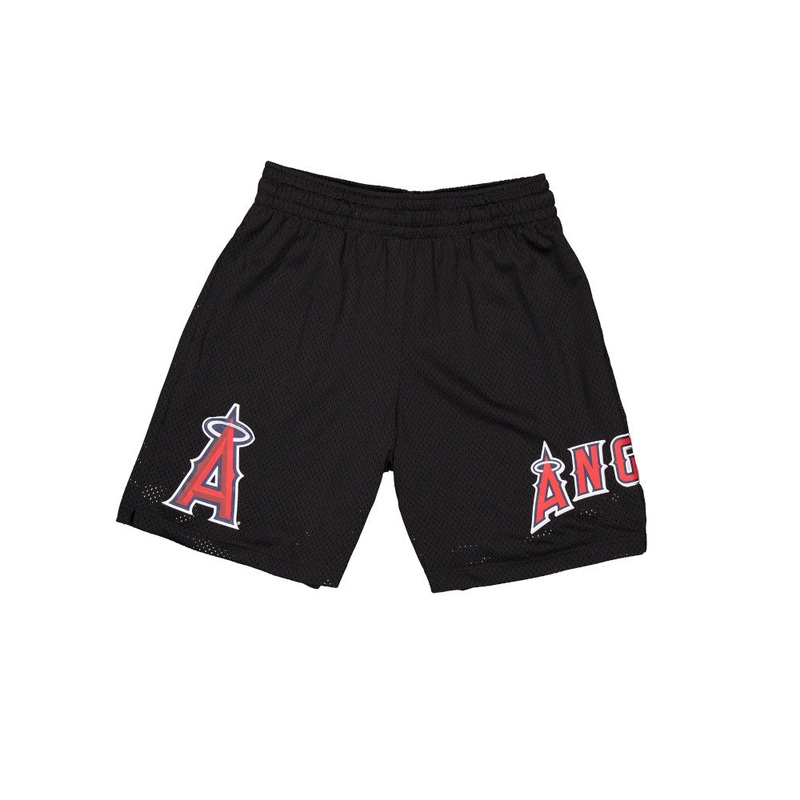 ANAHEIM ANGELS CORE BLACK MESH SHORTS