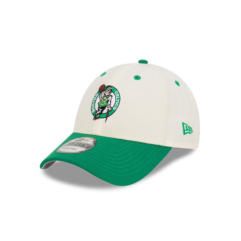 BOSTON CELTICS GREEN VISOR CHROME WHITE 9FORTY CAP