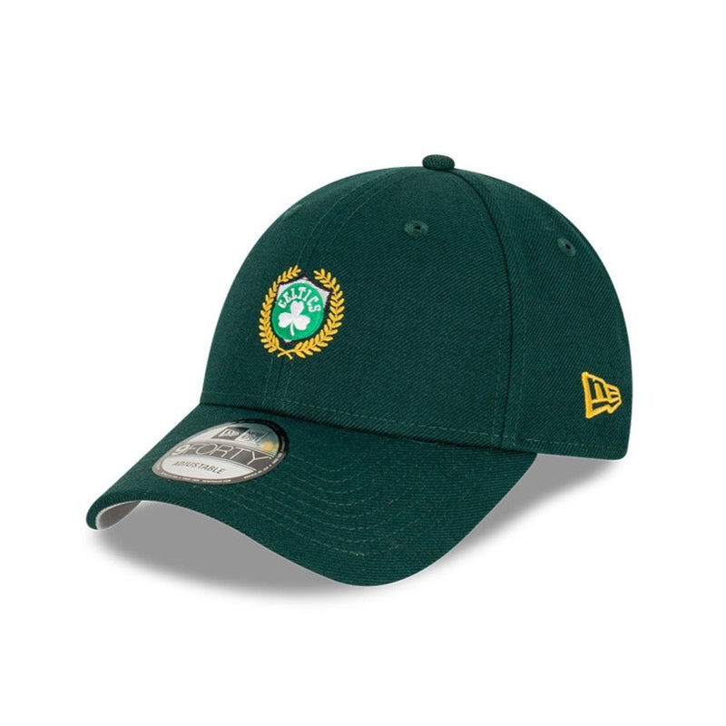 BOSTON CELTICS LAUREL PREMIUM DARK GREEN 9FORTY CAP