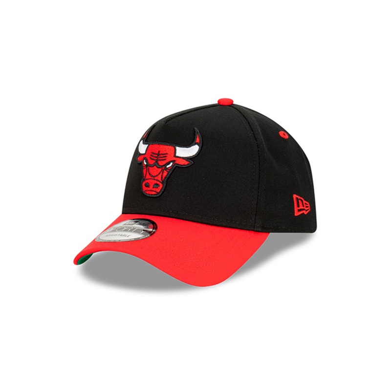 CHICAGO BULLS 2-TONE TEAM RED VISOR BLACK 9FORTY AF CAP