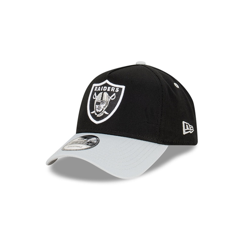 LAS VEGAS RAIDERS 2-TONE SNOW GRAY VISOR BLACK 9FORTY AF CAP