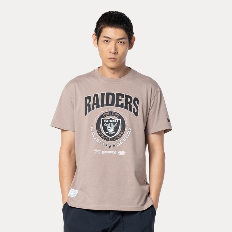 LAS VEGAS RAIDERS ESSENTIAL ASH BROWN REGULAR SHORT SLEEVE T-SHIRT