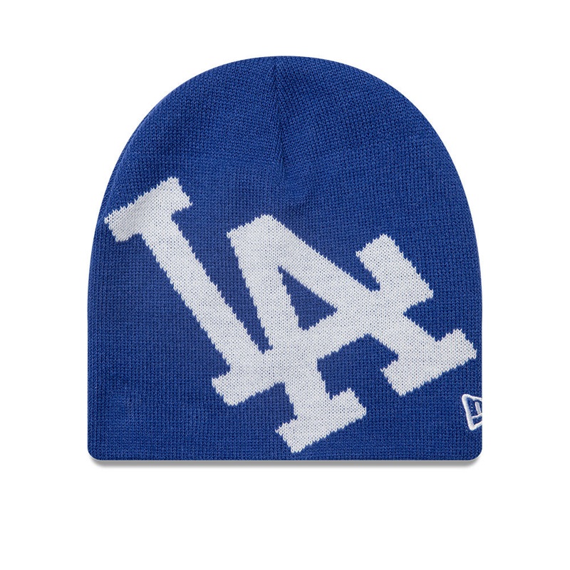 LOS ANGELES DODGERS BASIC LOGO BLUE SKULL KNIT BEANIE