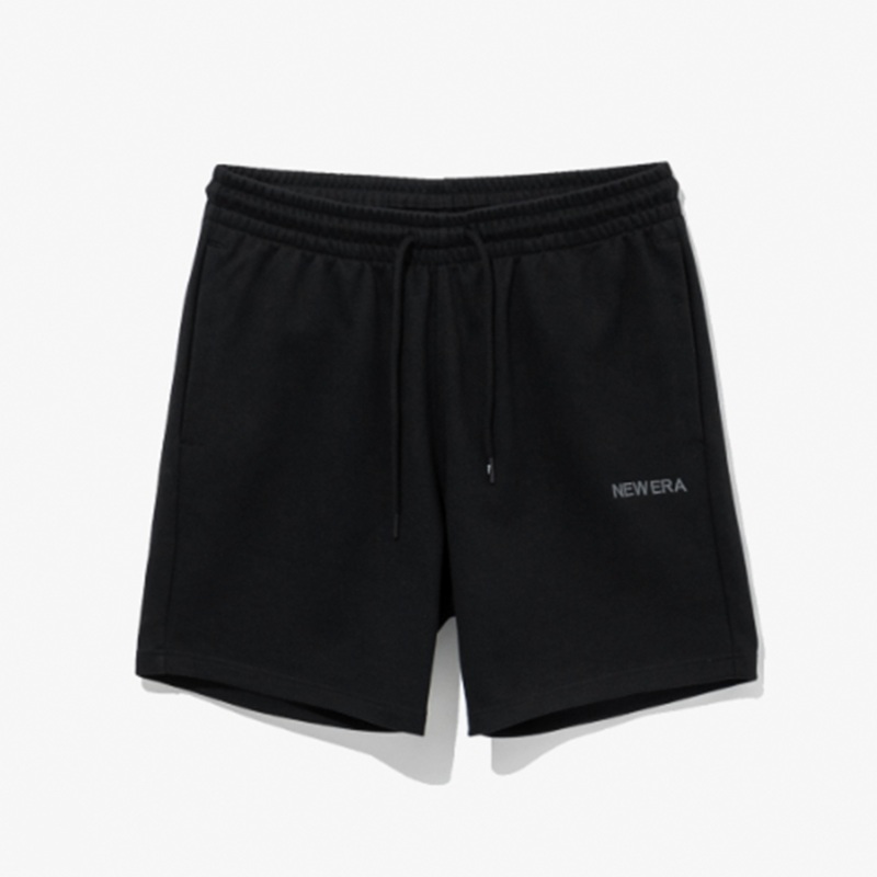 NEW ERA BASIC ESSENTIAL BLACK SWEAT SHORTS