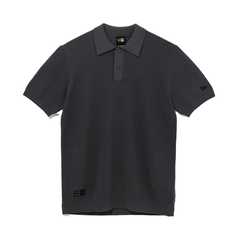 NEW ERA BLACK LABEL BLACK SHORT SLEEVE POLO SHIRT