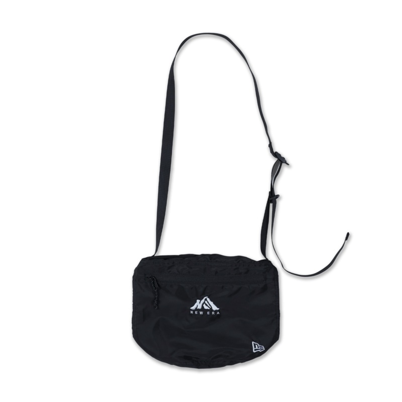 NEW ERA MOUNTAIN LOGO BLACK DRAWSTRING SHOULDER BAG