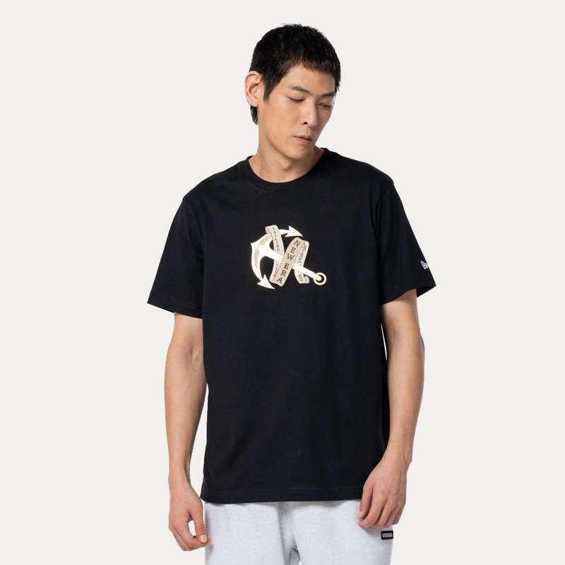 NEW ERA SAILOR CLUB BLACK REGULAR SHORT SLEEVE T-SHIRT