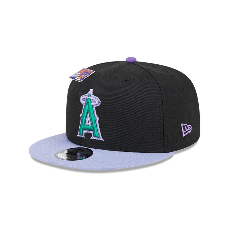 NEW ERA x BIG LEAGUE CHEW ANAHEIM ANGELS BLACK 9FIFTY CAP
