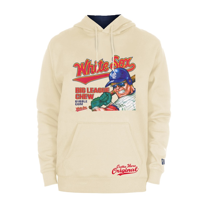 NEW ERA x BIG LEAGUE CHEW CHICAGO WHITE SOX LIGHT CREAM HOODIE