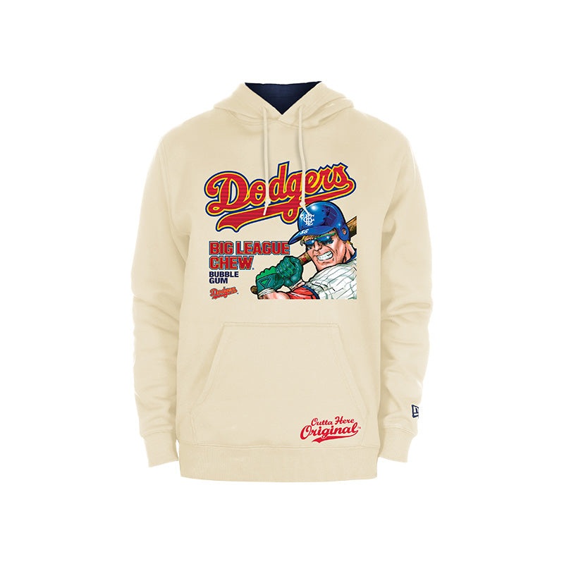 NEW ERA x BIG LEAGUE CHEW LOS ANGELES DODGERS LIGHT CREAM HOODIE