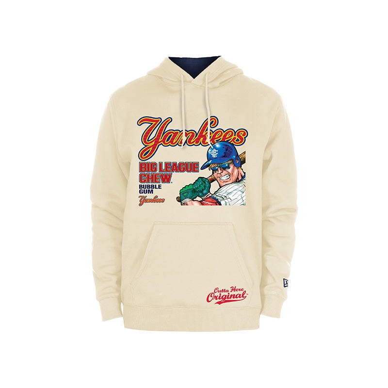NEW ERA x BIG LEAGUE CHEW NEW YORK YANKEES LIGHT CREAM HOODIE
