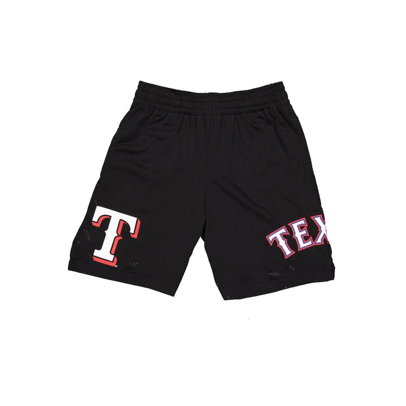 TEXAS RANGERS CORE BLACK MESH SHORTS