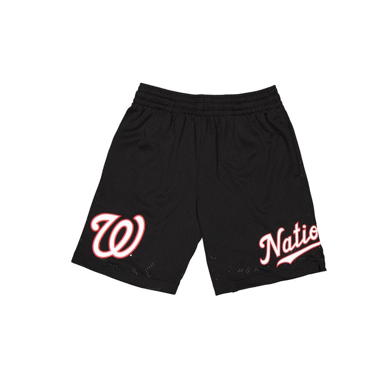 WASHINGTON NATIONALS CORE BLACK MESH SHORTS