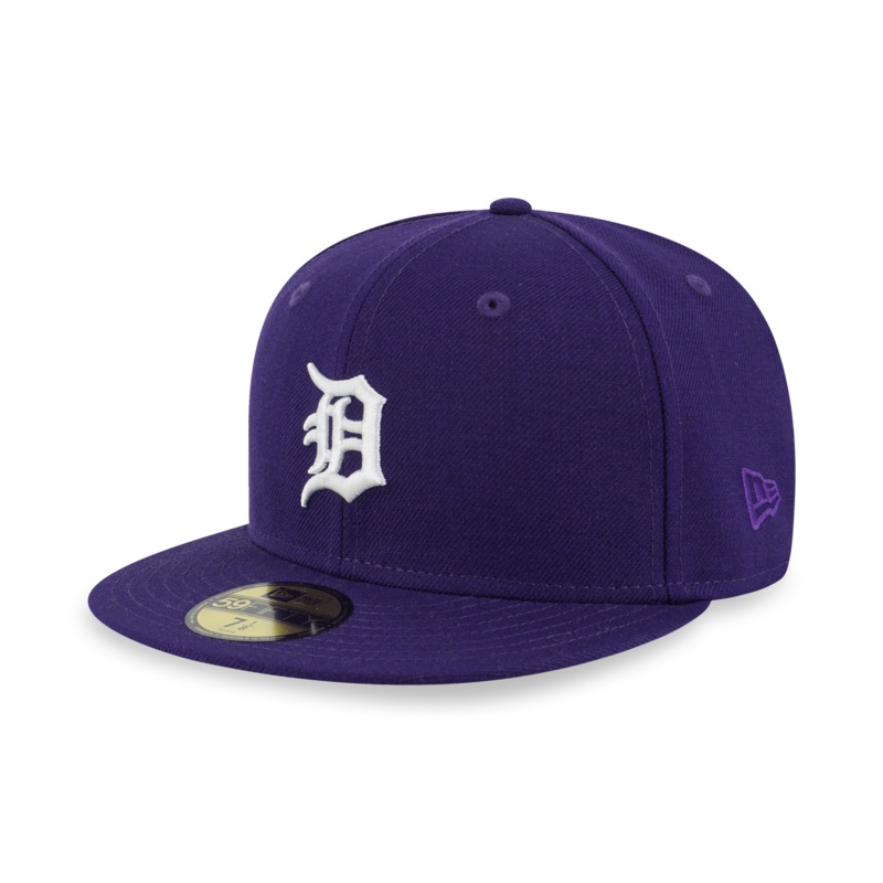 DETROIT TIGERS COOPERSTOWN ROYAL PURPLE 59FIFTY CAP