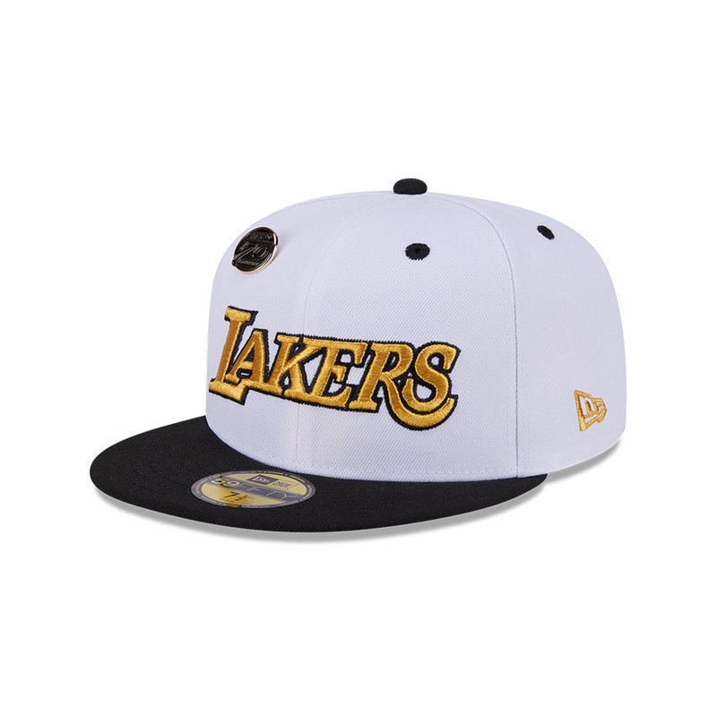 NEW ERA 59FIFTY DAY LOS ANGELES LAKERS WHITE 59FIFTY CAP