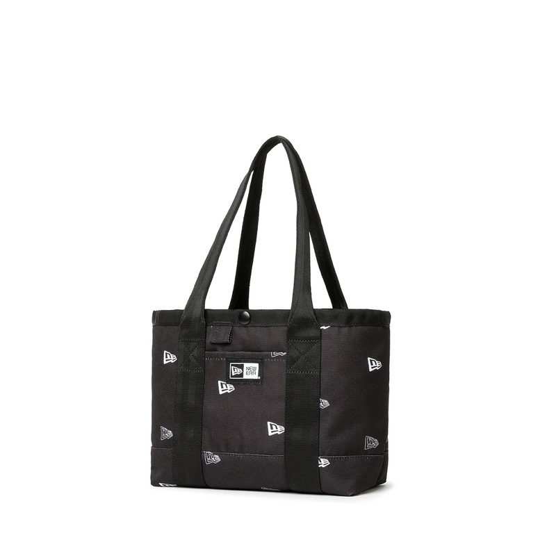 NEW ERA BLACK 6L FLAG LOGO MONOGRAM MINI TOTE BAG