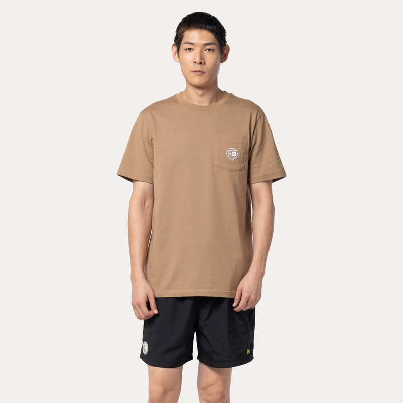 NEW ERA EARTH DAY KHAKI REGULAR SHORT SLEEVE T-SHIRT
