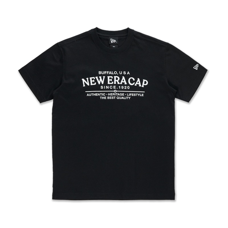 NEW ERA HERITAGE BLACK SHORT SLEEVE T-SHIRT