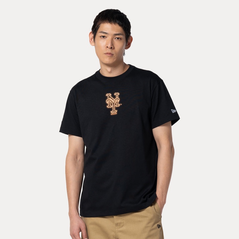 NEW YORK METS PARTY VIBE – SUMMER NEON BLACK REGULAR SHORT SLEEVE T-SHIRT