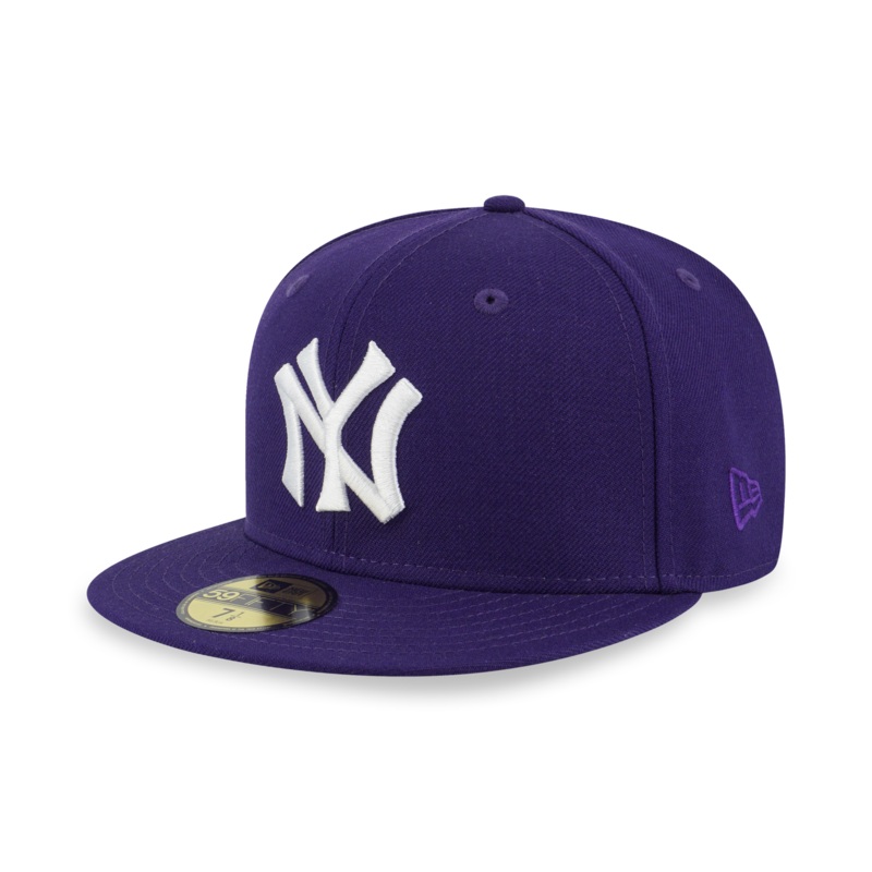 NEW YORK YANKEES COOPERSTOWN ROYAL PURPLE 59FIFTY CAP