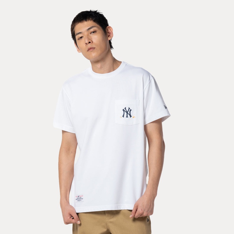 NEW YORK YANKEES PARTY VIBE – MLB POPCORN WHITE REGULAR SHORT SLEEVE T-SHIRT