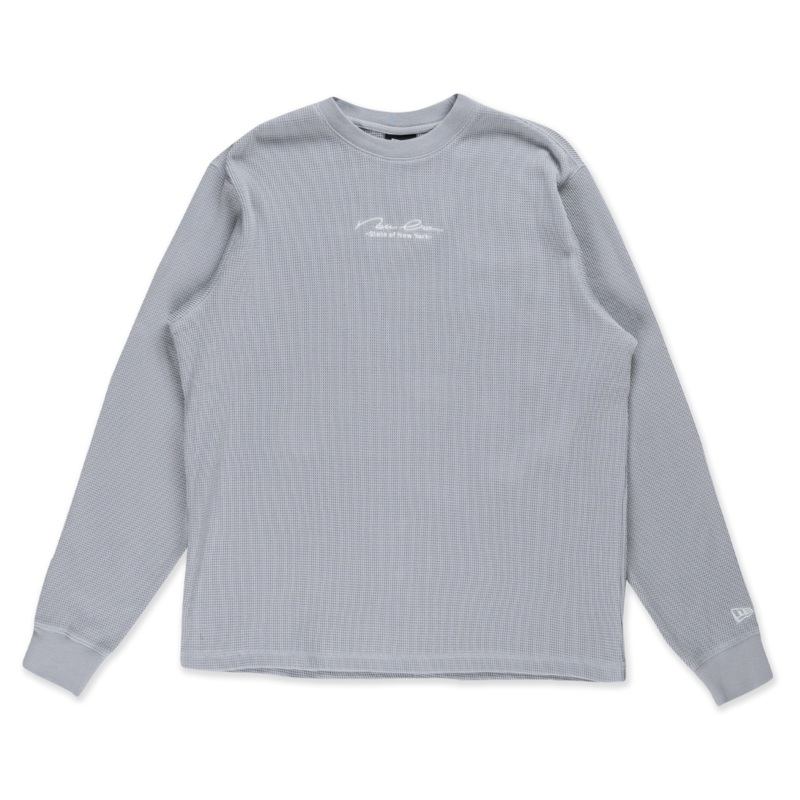 NEW ERA BASIC DOLPHIN GRAY WAFFLE LONG SLEEVE T-SHIRT