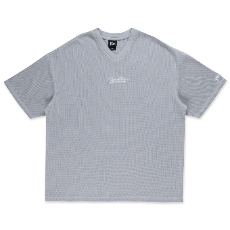 NEW ERA BASIC DOLPHIN GRAY WAFFLE OVERSIZED SHORT SLEEVE T-SHIRT