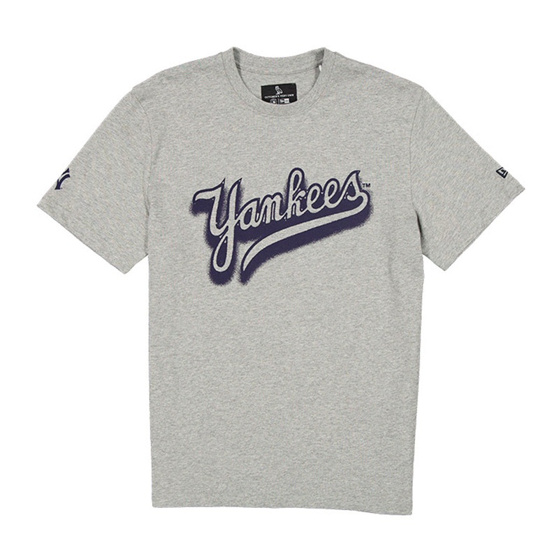 OVO X MLB NEW YORK YANKEES GRAY SHORT SLEEVE T-SHIRT