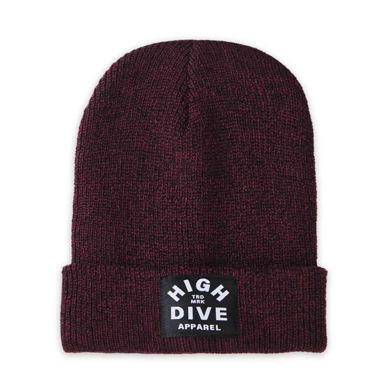 Antique Burgundy Beanie With Black HDA Label