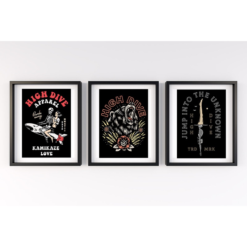 Buttery Set of 3 Art Prints