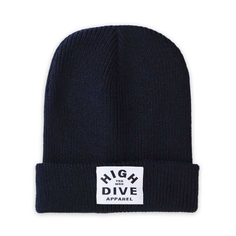 French Navy Beanie With White HDA Label