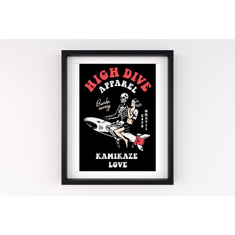 Kamikaze Love A4 Print