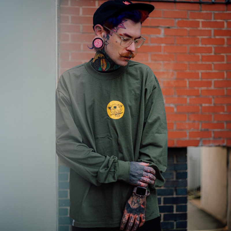 Leopard Heavy Long Sleeve|Cypress Green|Clay|Midnight Blue|Black|S|M|L|XL|XXL|3XL