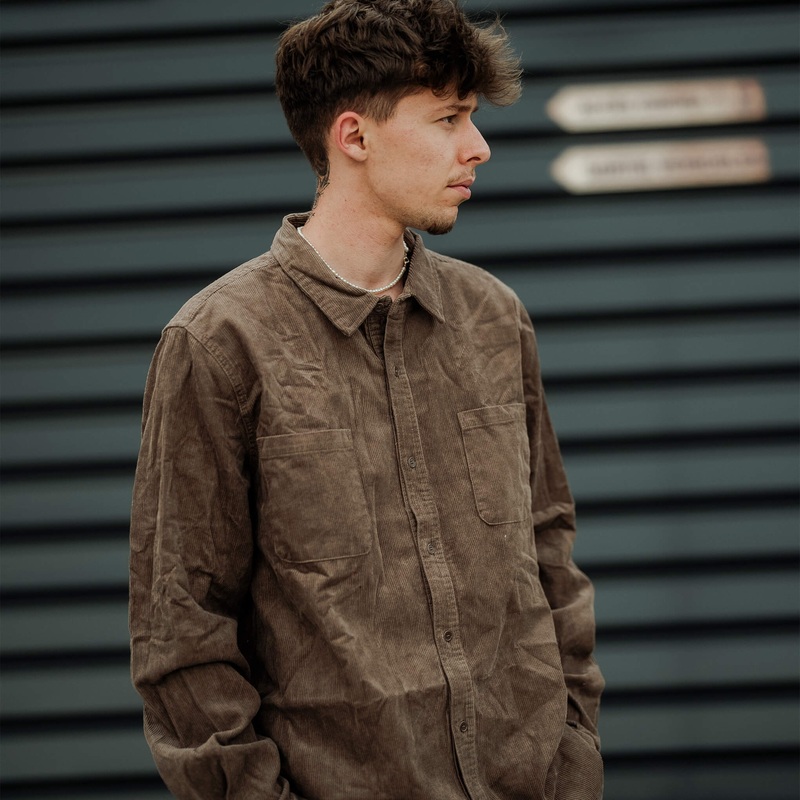 Walnut Corduroy Overshirt|S|M|L|XL|XXL