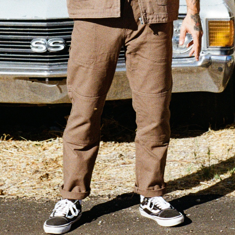Brown Canvas Carpenter Trousers