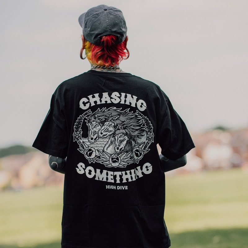 Chasing Something Black T-Shirt