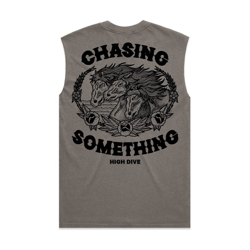 Chasing Something Heavy Faded Grey Tank