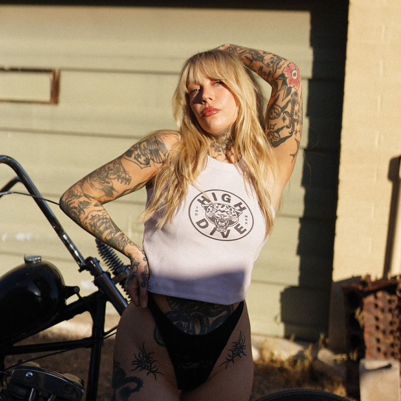 Logo White Ribbed Tank Top|XS|S|M|L|XL