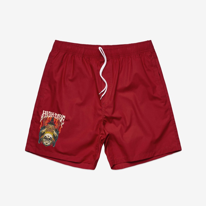 Wizard Red Beach Shorts|S-30|M-32|L-34|XL-36|XXL-38