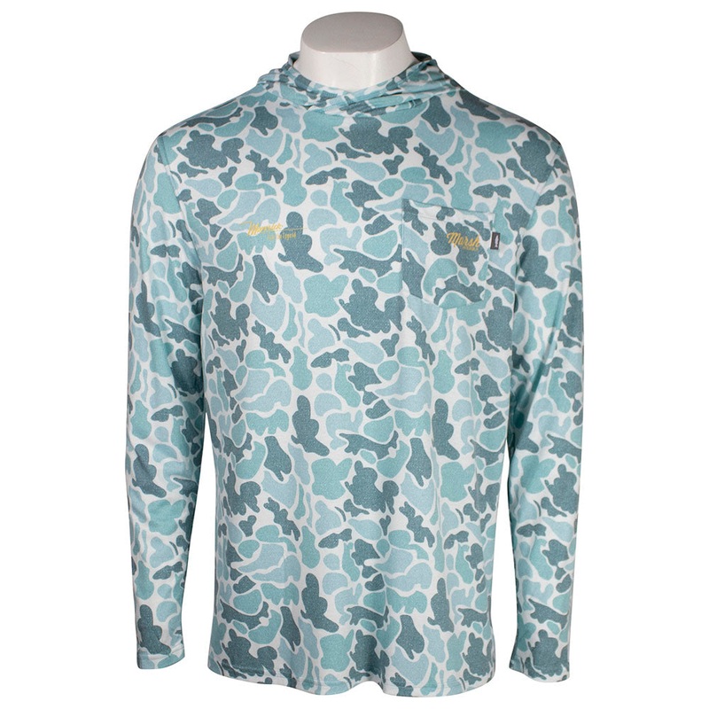 Maverick Marsh Wear Pamlico Performance Hoodie – Teal Mallard Camo