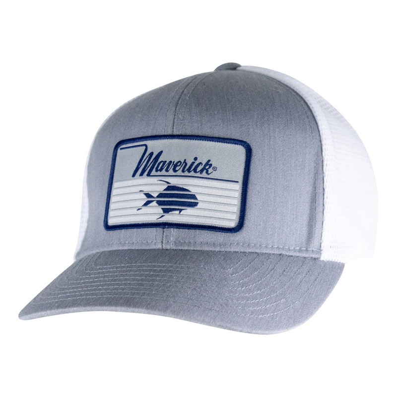 Maverick Woven Patch Hat|PERMIT|REDFISH|TARPON|CHARCOAL/WHITE|HEATHER GREY/WHITE|NAVY/WHITE|COLUMBIA BLUE/WHITE|CHARCOAL/BLACK