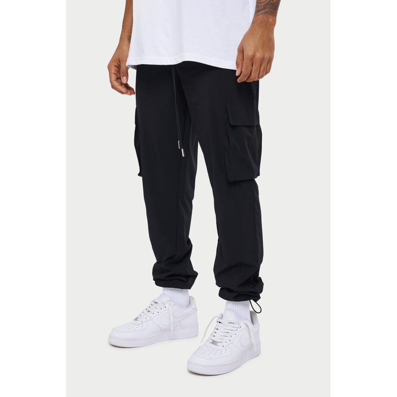TECHNICAL SMART CARGO PANTS – BLACK