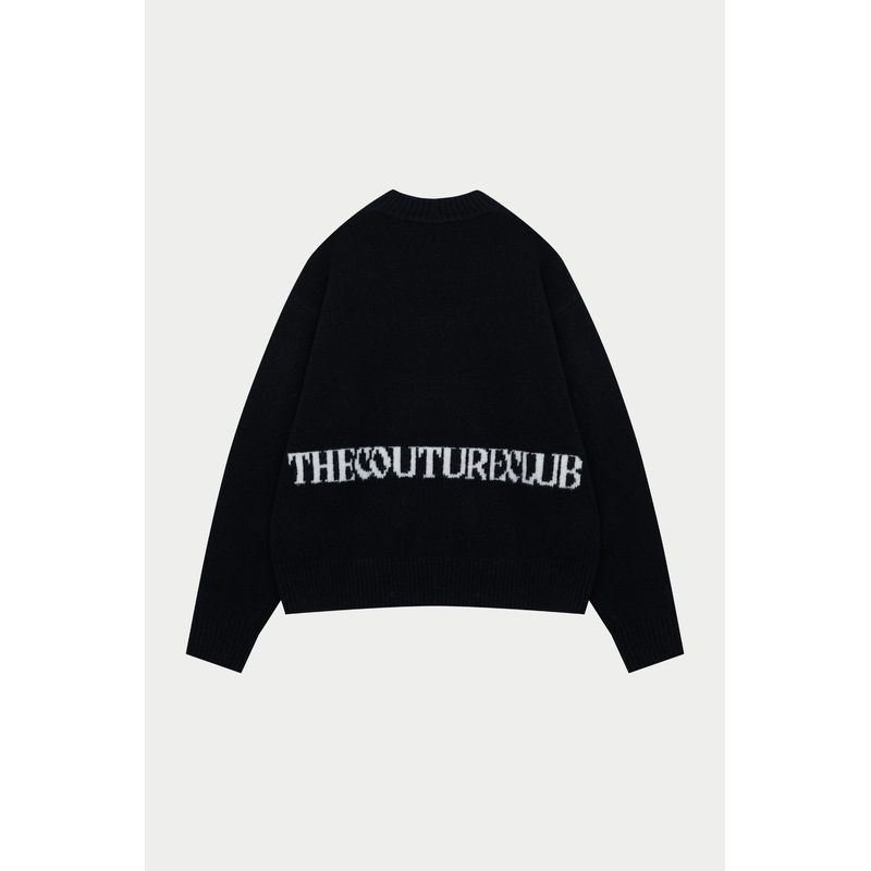 COPYRIGHT BRUSHED KNIT JUMPER – BLACK