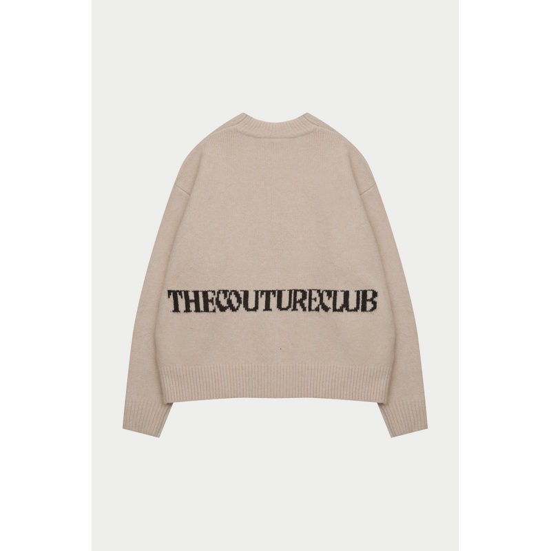 COPYRIGHT BRUSHED KNIT JUMPER – OFF WHITE