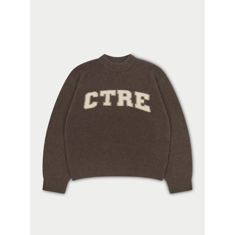 CTRE KNITTED SWEATSHIRT – BROWN