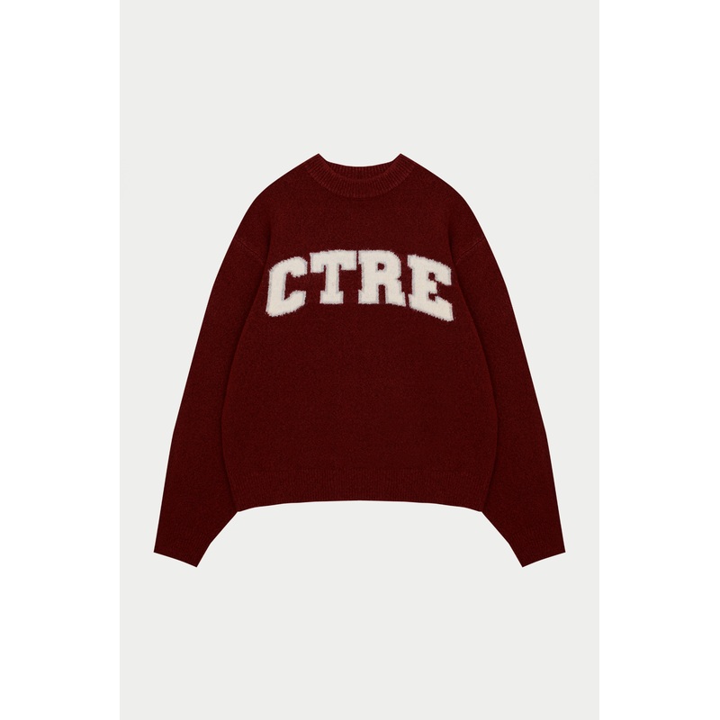 CTRE KNITTED SWEATSHIRT – BURGUNDY