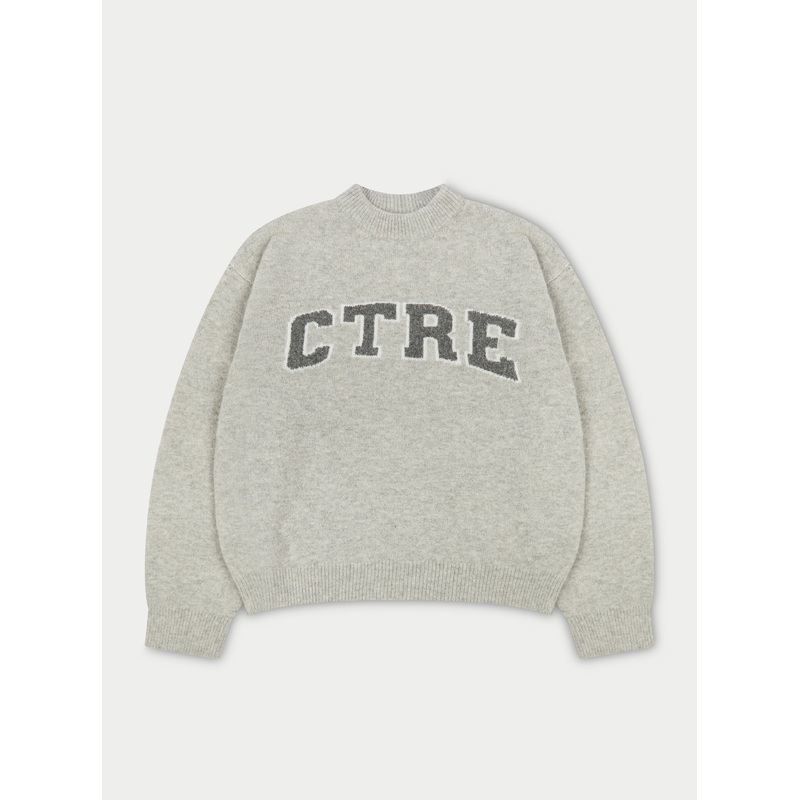 CTRE KNITTED SWEATSHIRT – GREY MARL